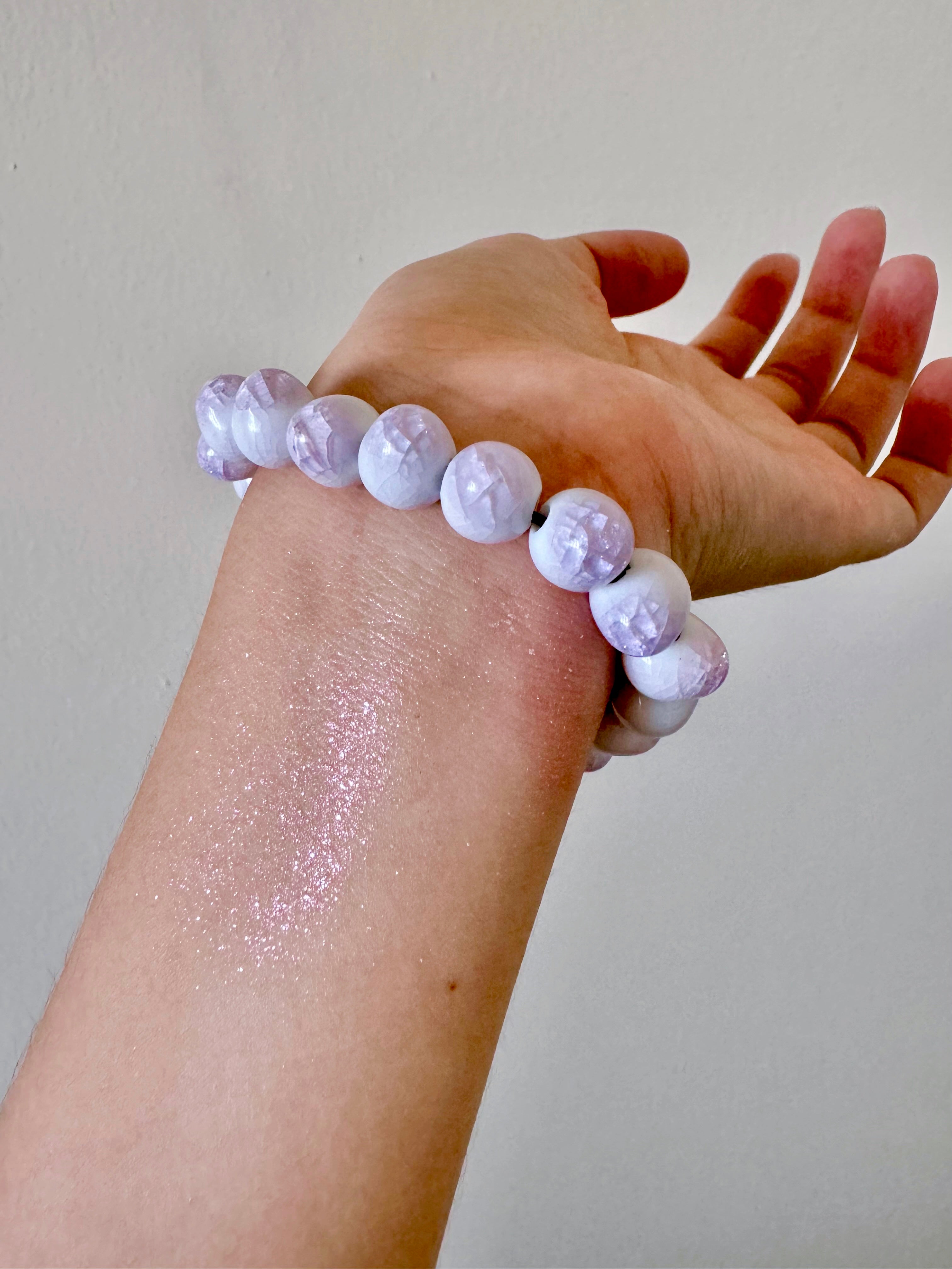 Pink Crackle Glaze Ceramic Bracelet, New Chinese style ceramic jewlry.