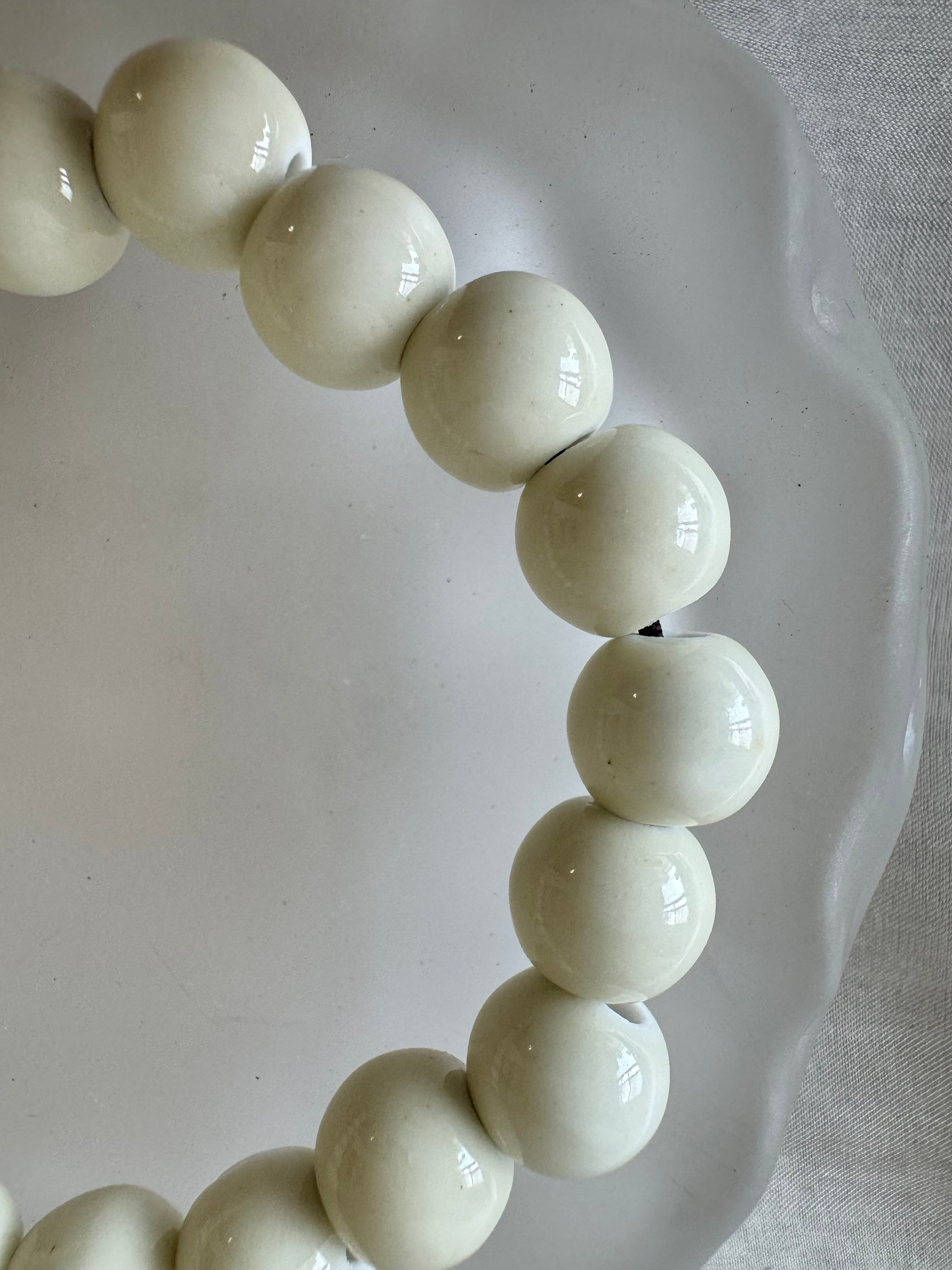 Ceramic Whiteware Bracelet, Pure Healing Energy, New Chinese Style